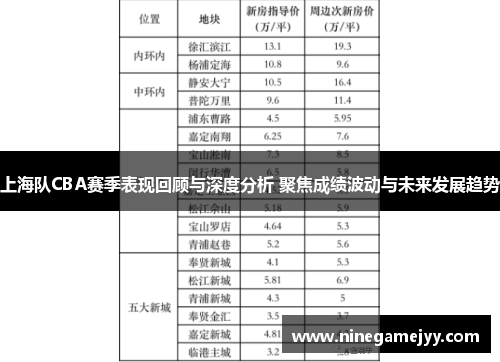 上海队CBA赛季表现回顾与深度分析 聚焦成绩波动与未来发展趋势